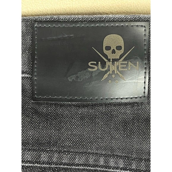 Sullen Art Collective Mens 32x33 Jeans Straight Leg Slim Fit Gray Low‎ Rise - Picture 11 of 15